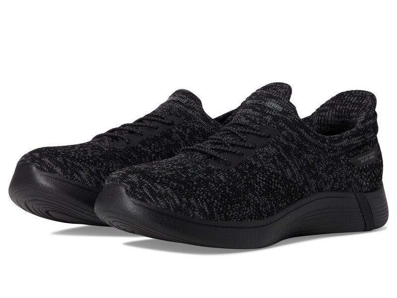 スケッチャーズ レディース シューズ スニーカー SKECHERS Onthego Hands Free Slipinswift W Sock Fit BlackGray ブラック
