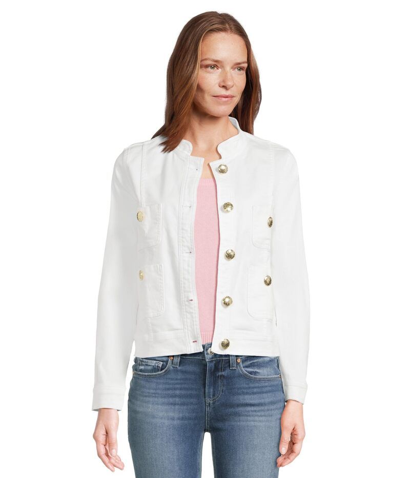 リリーピュリッツァー レディース アウター コート デニム ジャケット Lilly Pulitzer Shepa Denim Jacket Resort White ホワイト