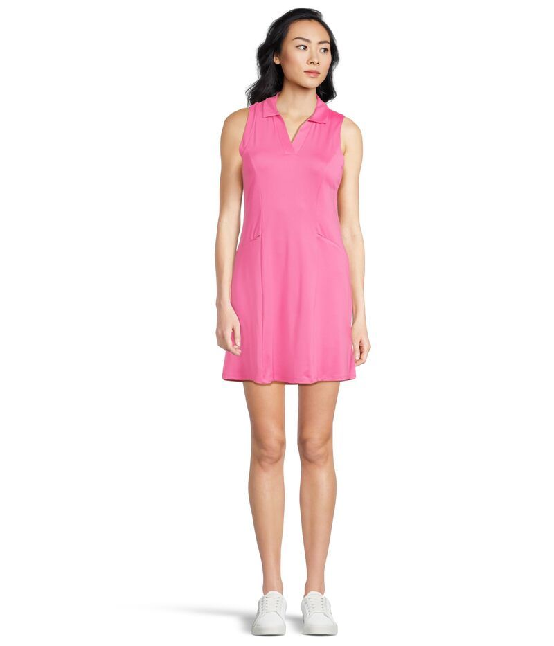キャラウェイ レディース トップス ワンピース ノースリーブ Callaway Sleeveless Flounce Dress Cheeky Pink ピンク