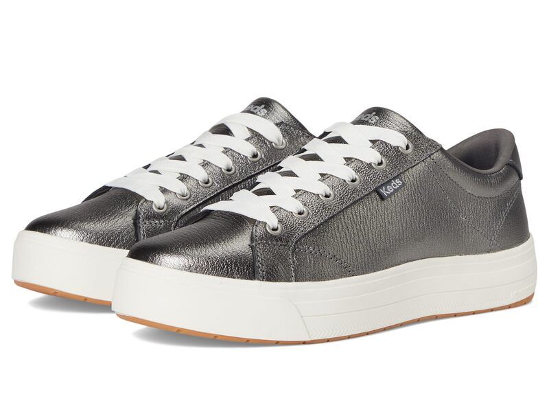 ケッズ レディース シューズ スニーカー レース Keds Park Lace Up Gunmetallic Leather メタリック