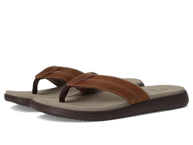 ジョンストンアンドマーフィー メンズ シューズ サンダル Johnston Murphy Upton Flip Flop Brown Oiled Full Grain ブラウン 13,666円