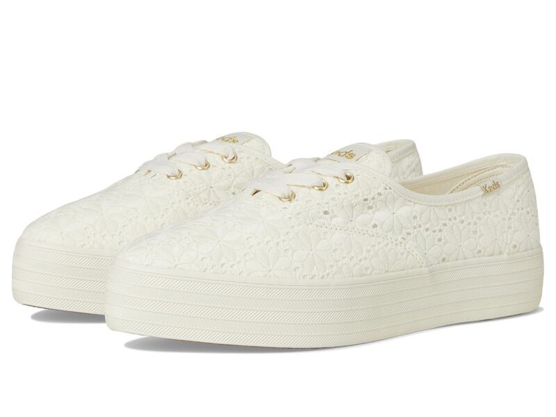 ケッズ レディース シューズ スニーカー レース Keds Point LaceUp Egret Eyelet