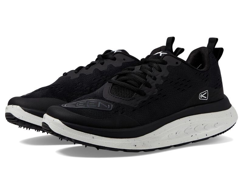 キーン レディース シューズ スニーカー KEEN WK400 Performance Breathable Walking BlackWhite ホワイト