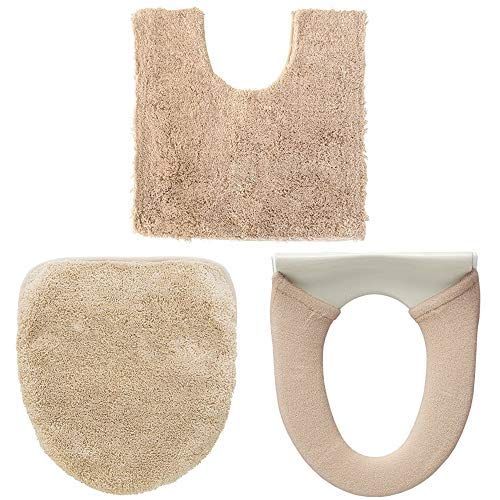 新品 Dナチュレ 3点セット ベージュ 【洗浄暖房型専用】 (トイレマット+フタカバー+便座カバー)