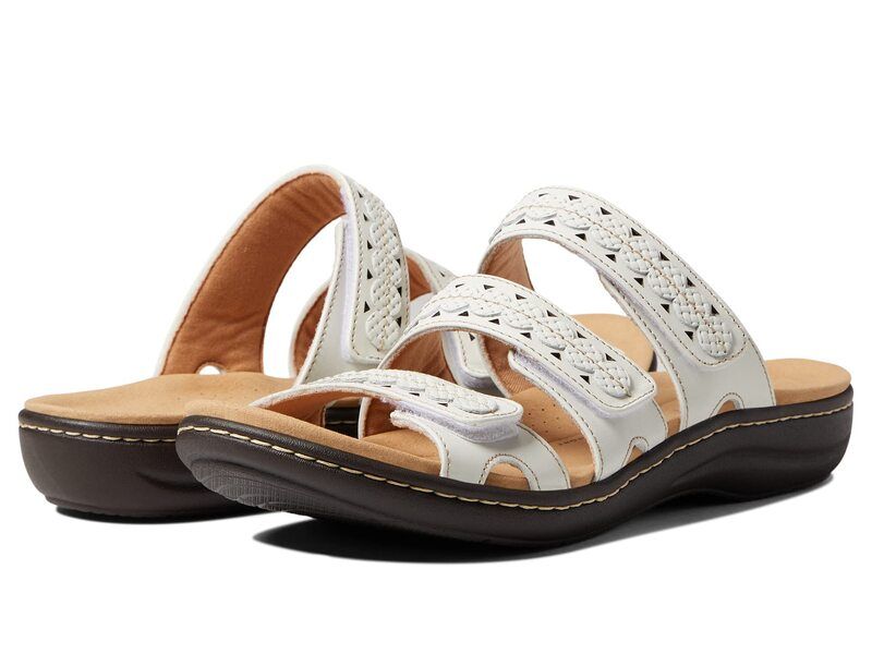 クラークス レディース シューズ サンダル Clarks Laurieann Cove White Leather ホワイト