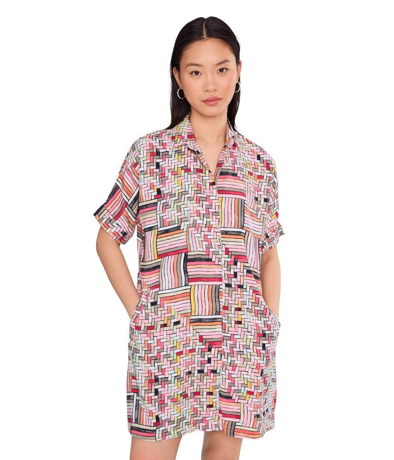 ニックプラスゾーイ レディース トップス ワンピース プチ NICZOE Petite Colorweave Devon Dress Pink Multi ピンク