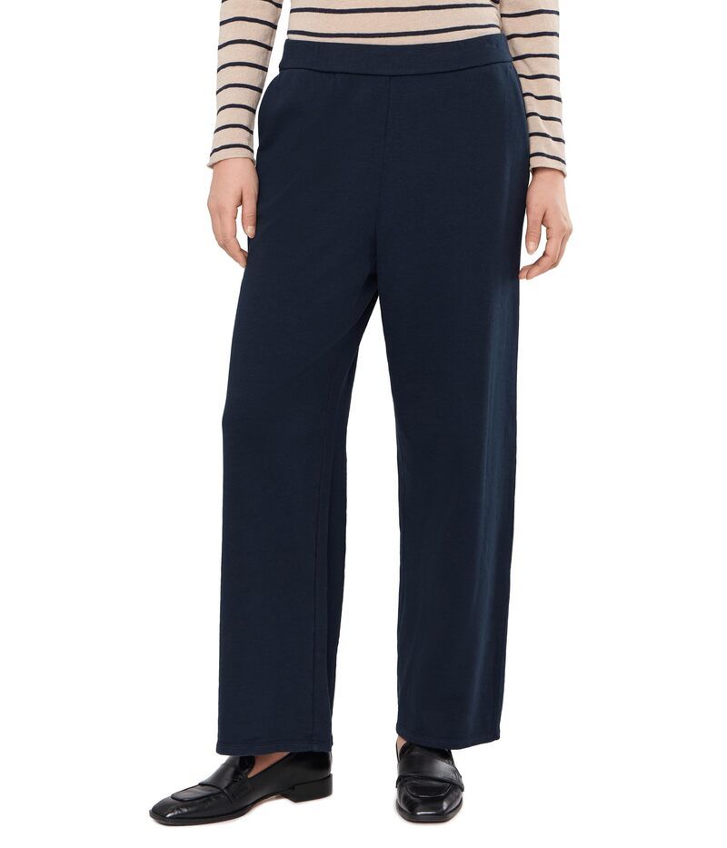 エイリーンフィッシャー レディース ボトムス カジュアルパンツ パイル アンクル Eileen Fisher Garment Dyed Terry Wide Ankle Pant Ink