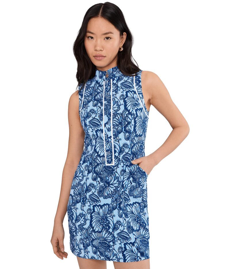 リリーピュリッツァー レディース トップス ワンピース Lilly Pulitzer Kathy Dress Upf 50 Starlight Navy ネイビー
