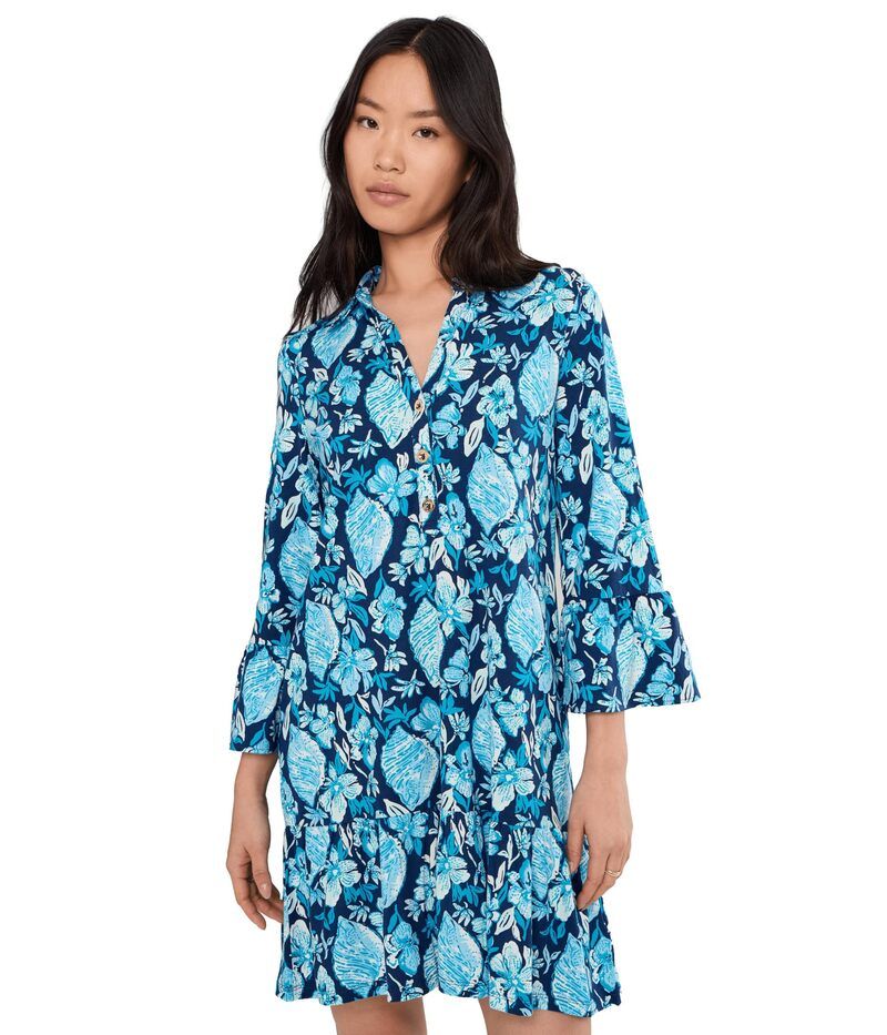 リリーピュリッツァー レディース トップス ワンピース Lilly Pulitzer Delany Dress Low Tide Navy S ネイビー