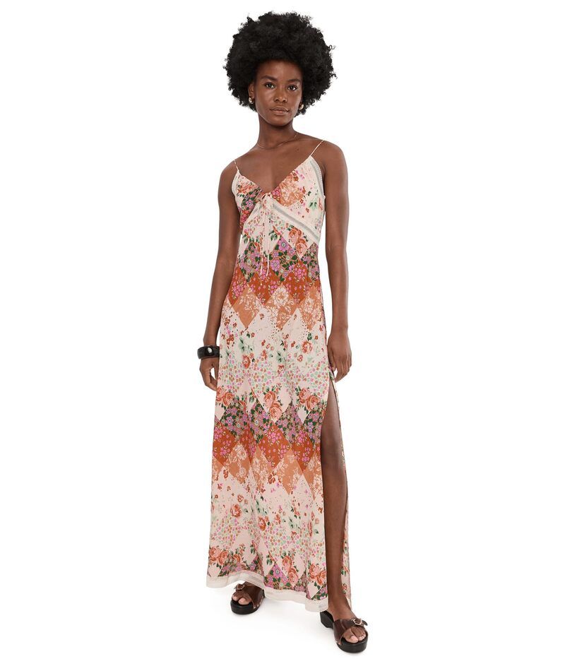 フリーピープル レディース トップス ワンピース マキシ Free People Daisy Fields Maxi Brown Combo ブラウン