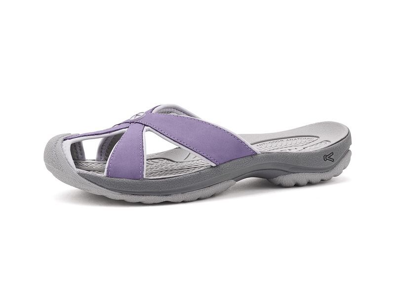 キーン レディース シューズ サンダル レザー KEEN Bali Leather Slide Sandals Purple HazeSte パープル