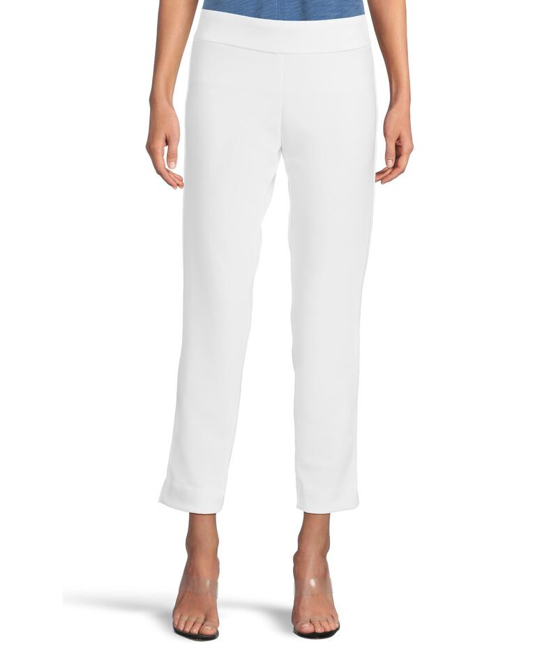 クレイジーラリー レディース ボトムス カジュアルパンツ アンクル Krazy Larry Pull On Microfiber Ankle Pants White ホワイト