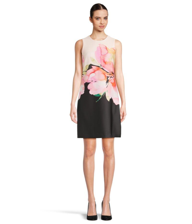 カルバンクライン レディース トップス ワンピース スキューバ Calvin Klein Scuba Foral Sheath Tulip Multi マルチカラー