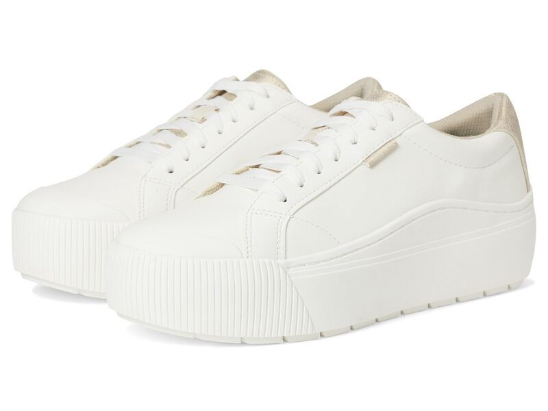ドクター・ショール レディース シューズ スニーカー プラットフォーム Dr Scholls Time Off Max Platform Sneaker White Gold Faux ホワイト