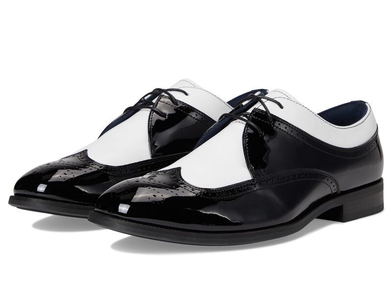 ステイシーアダムス メンズ シューズ オックスフォード レース Stacy Adams Dayton II Wing Tip LaceUp Black And White ホワイト
