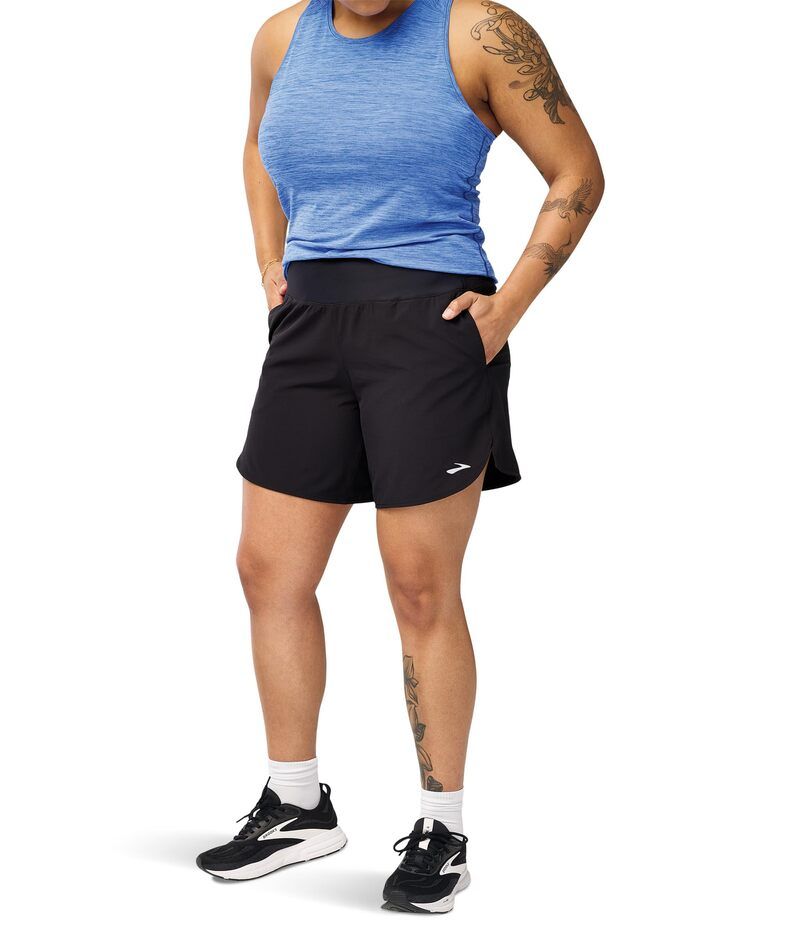 ブルックス レディース ボトムス ハーフパンツ・ショーツ ショートパンツ Brooks Chaser 7 Shorts 20 Black ブラック