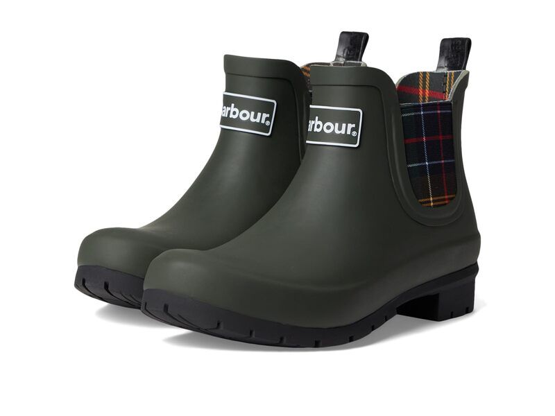 バブアー レディース シューズ ブーツ・レインブーツ チェルシー Barbour Kingham Chelsea Welly Olive オリーブ