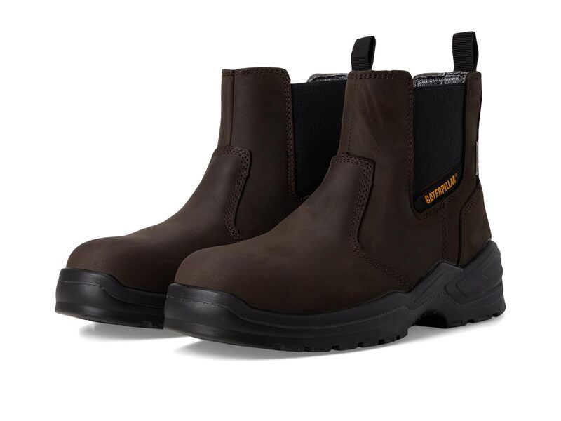キャタピラー メンズ シューズ ブーツ・レインブーツ Tシャツ チェルシー Caterpillar Striver Chelsea Waterproof Steel Toe Brown ブラウン