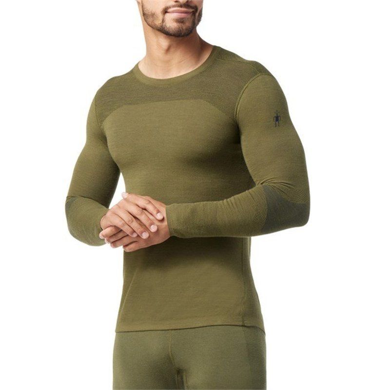 スマートウール メンズ トップス シャツ ニット Smartwool Intraknit Merino 200 Crew Top Winter Moss