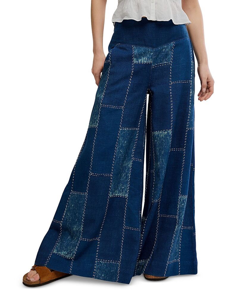 フリーピープル レディース ボトムス デニムパンツ ワイドレッグ ジーンズ Free People Patches Wide Leg Flare Jeans indigo Patch Indigo Patch インディゴ