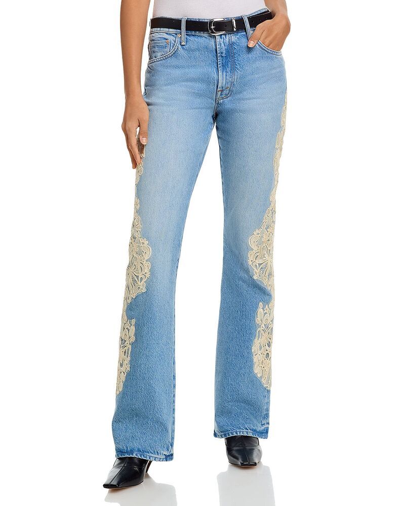 マザー レディース ボトムス デニムパンツ ブーツカット ブーツ ジーンズ ヒール MOTHER The Chomp Heel High Rise Bootcut Jeans in Wishbone Wish Bone