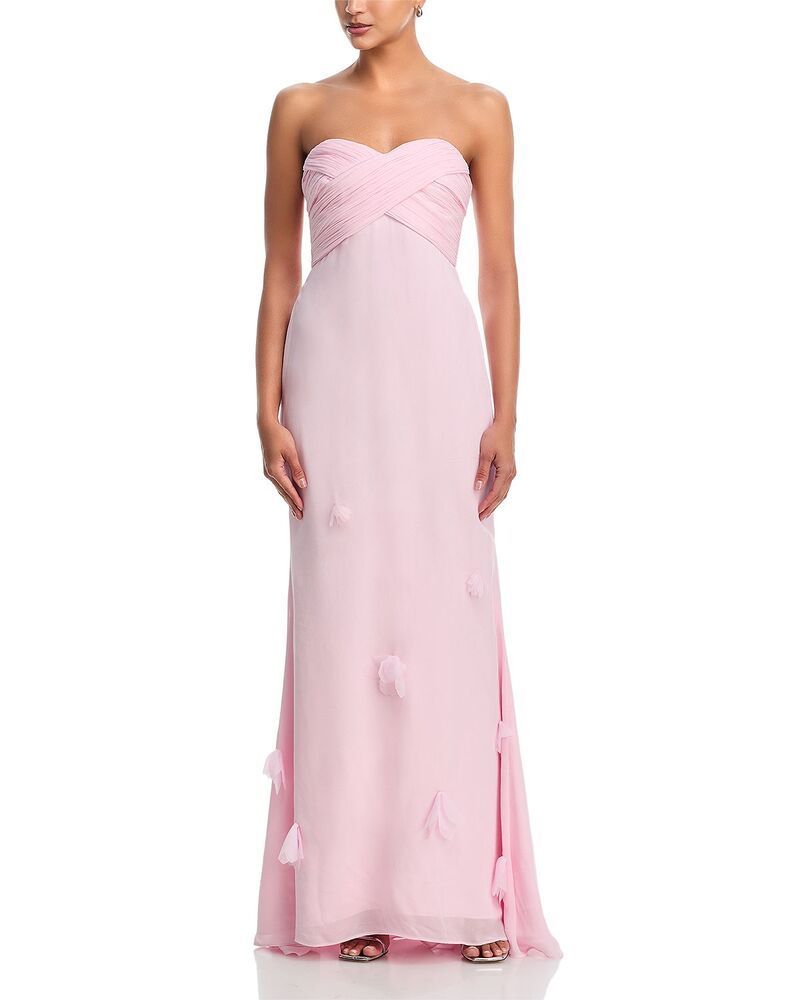 セルフ・ポートレイト レディース トップス ワンピース ジョーゼット マキシ SelfPortrait Georgette Scarf Maxi Dress Pink ピンク
