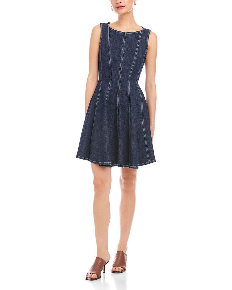 フィフティーントゥエンティ レディース トップス ワンピース コントラスト デニム FIFTEEN TWENTY Darla Contrastitch Denim Dress Indigo インディゴ