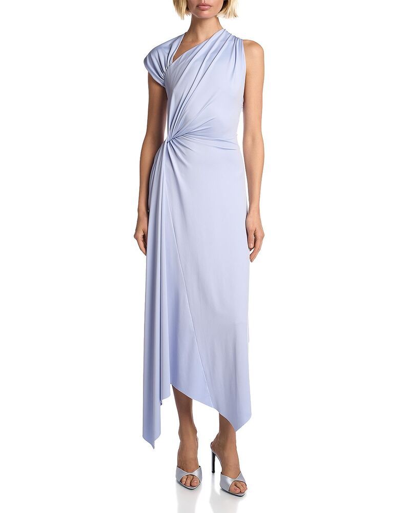ヴィクトリア ベッカム レディース トップス ワンピース アシンメトリー ミディ Victoria Beckham Asymmetric Midi Dress Cloud Blue ブルー