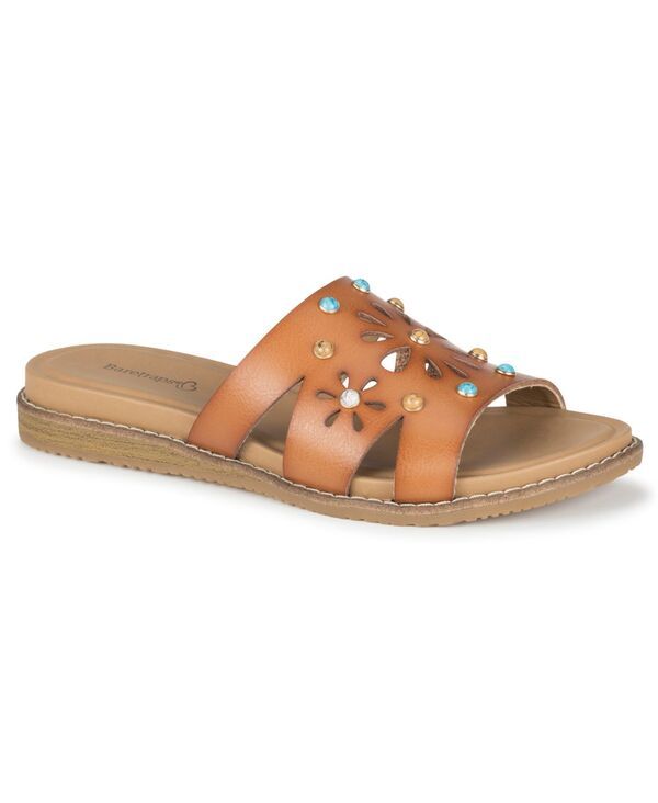 ベアトラップス レディース シューズ スリッポン・ローファー サンダル Baretraps Womens Nadina SlipOn Sandals Dark Caramel