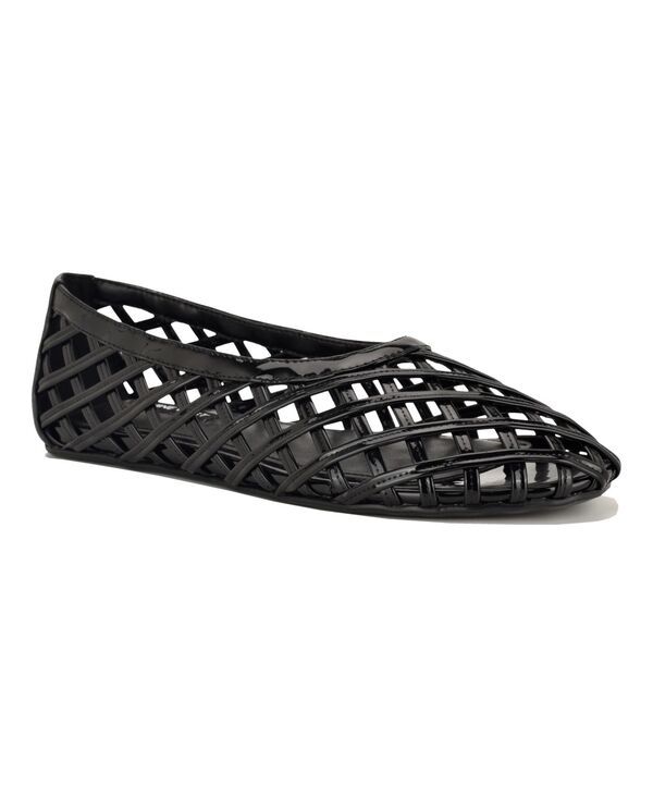 ナインウェスト レディース シューズ スリッポン・ローファー Nine West Womens Dippy Airy Woven SlipOn Dress Flats Black Patent ブラック