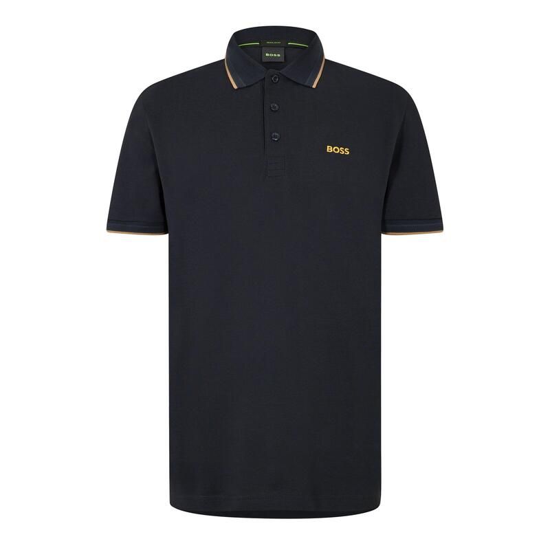 ボス メンズ トップス ポロシャツ コントラスト Boss Mens BOSS GREEN Paddy Polo Shirt with Contrastipping NavyGold 401 ネイビー