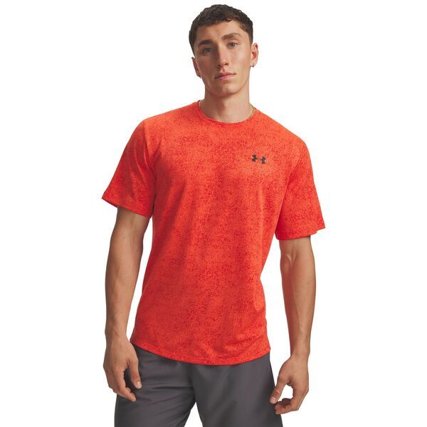 アンダーアーマー メンズ トップス Tシャツ Under Armour Mens UA Tech Pixelate TShirt Venom RedBlack ブラック