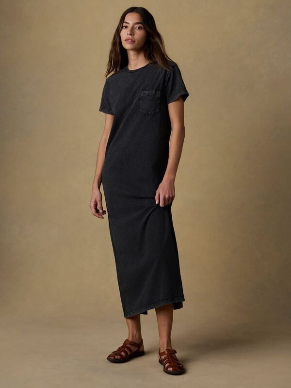 ファレティ レディース トップス Tシャツワンピース コットン ジャージー Faherty Womens Cotton Jersey TShirt Dress Washed Black ブラック