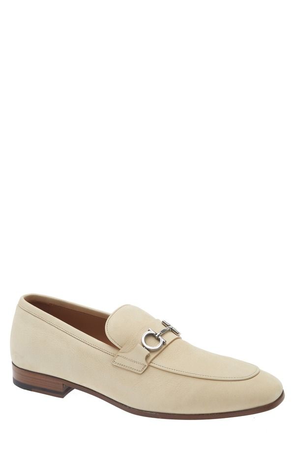 フェラガモ メンズ シューズ スリッポン・ローファー FERRAGAMO Balty Double Gancio Bit Loafer Ecru New Biscotto エクリュ