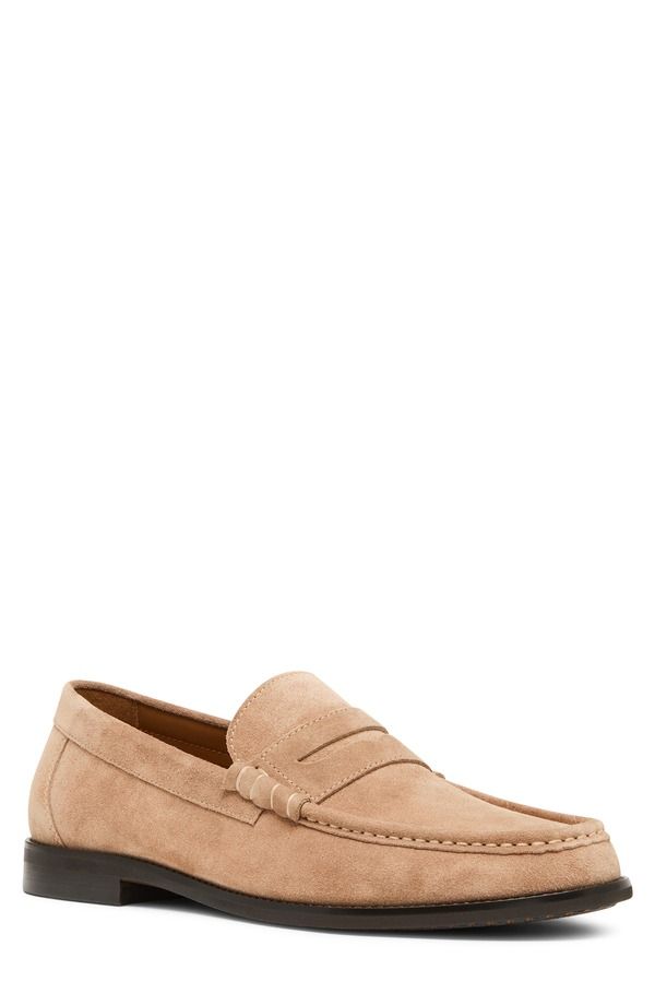 マデン メンズ シューズ スリッポン・ローファー MADDEN Hettick Penny Loafer Taupe Suede トープ