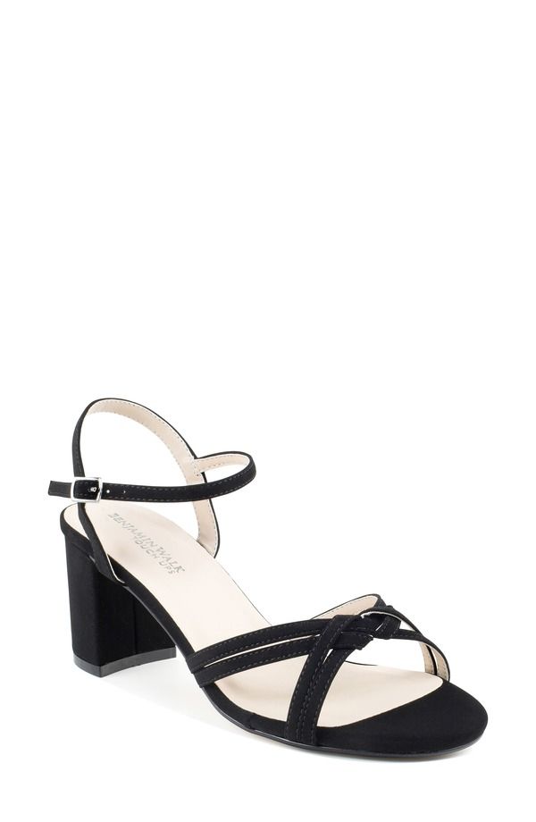 タッチアップ レディース シューズ ヒール サンダル アンクル Touch Ups Elle Ankle Strap Sandal Black ブラック