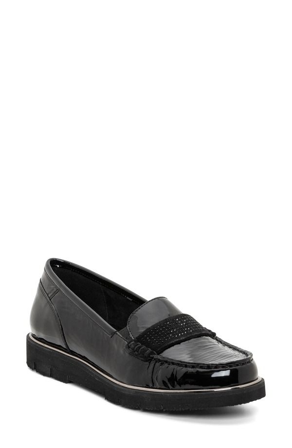 アラ レディース シューズ スリッポン・ローファー ara Daffodil Moc Toe Loafer Black ブラック