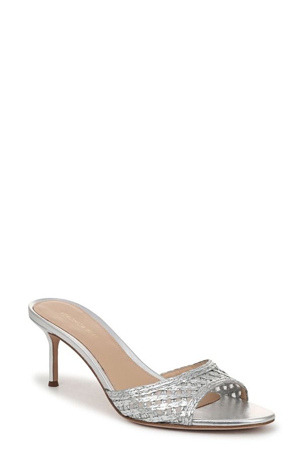 ヴェロニカ ベアード レディース シューズ ヒール サンダル Veronica Beard Tia Woven Sandal Silver シルバー