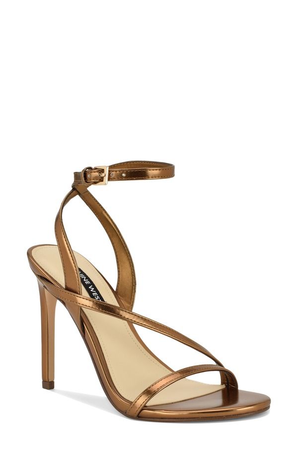 ナインウェスト レディース シューズ ヒール サンダル アンクル Nine West Miorlankle Strap Sandal Gold ゴールド