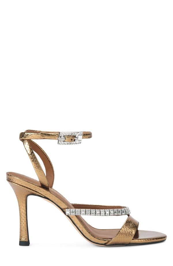 カートジェイガーロンドン レディース シューズ ヒール サンダル アンクル Kurt Geiger London Crystal Ankle Strap Sandal Rust Copper ラスト