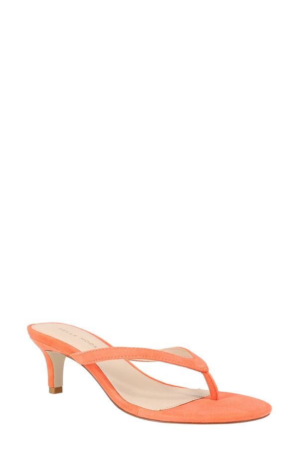 ペレモーダ レディース シューズ ヒール Pelle Moda Effi 4 Flip Flop Tangerine Suede タンジェリン