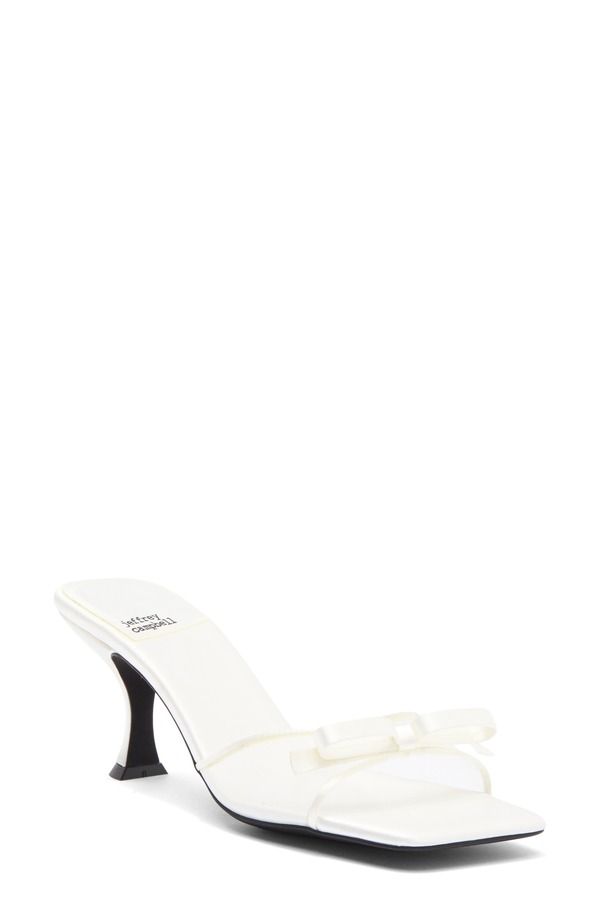 ジェフリー キャンベル レディース シューズ ヒール サンダル Jeffrey Campbell Sweet On U Kitten Heel Slide Sandal White Satin Combo ホワイト 53,800円