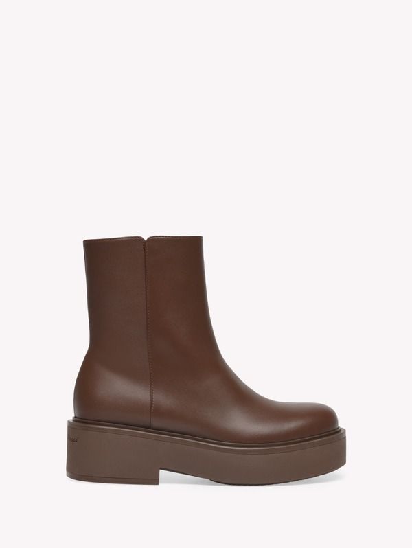 ジャンヴィト ロッシ レディース シューズ ブーツ・レインブーツ Gianvito Rossi Hiro Bootie Biker Brown Leather ブラウン