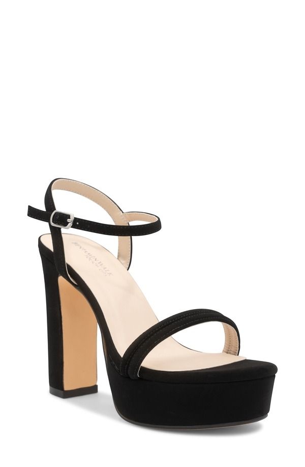 タッチアップ レディース シューズ ヒール プラットフォーム サンダル アンクル Touch Ups Nataliankle Straplatform Sandal Black ブラック