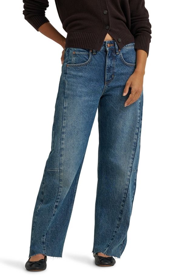 リー レディース ボトムス デニムパンツ ジーンズ Lee Rider Low Slung High Rise Raw Hem Barreleg Jeans Going Forward
