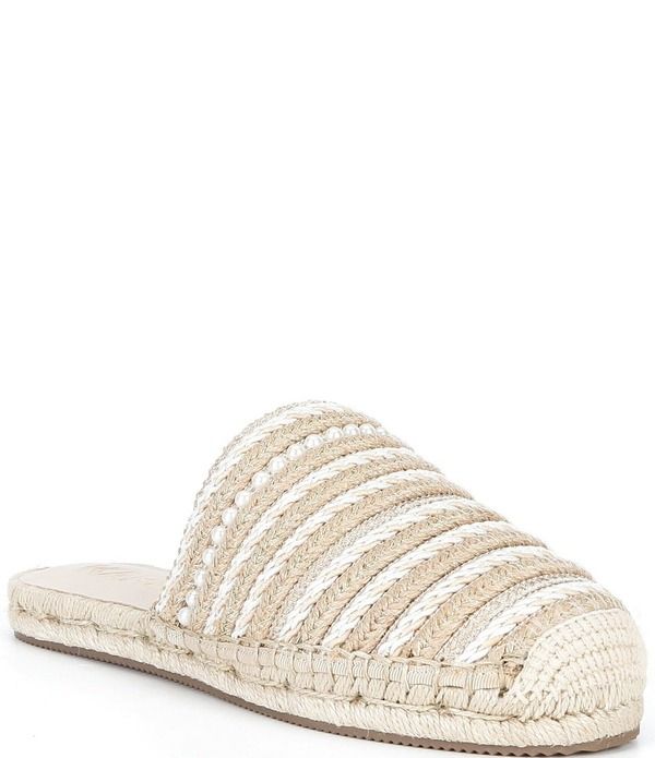 カール ラガーフェルド レディース シューズ スリッポン・ローファー KARLAGERFELD PARIS Malaysia Woven Espadrille Mules Natural