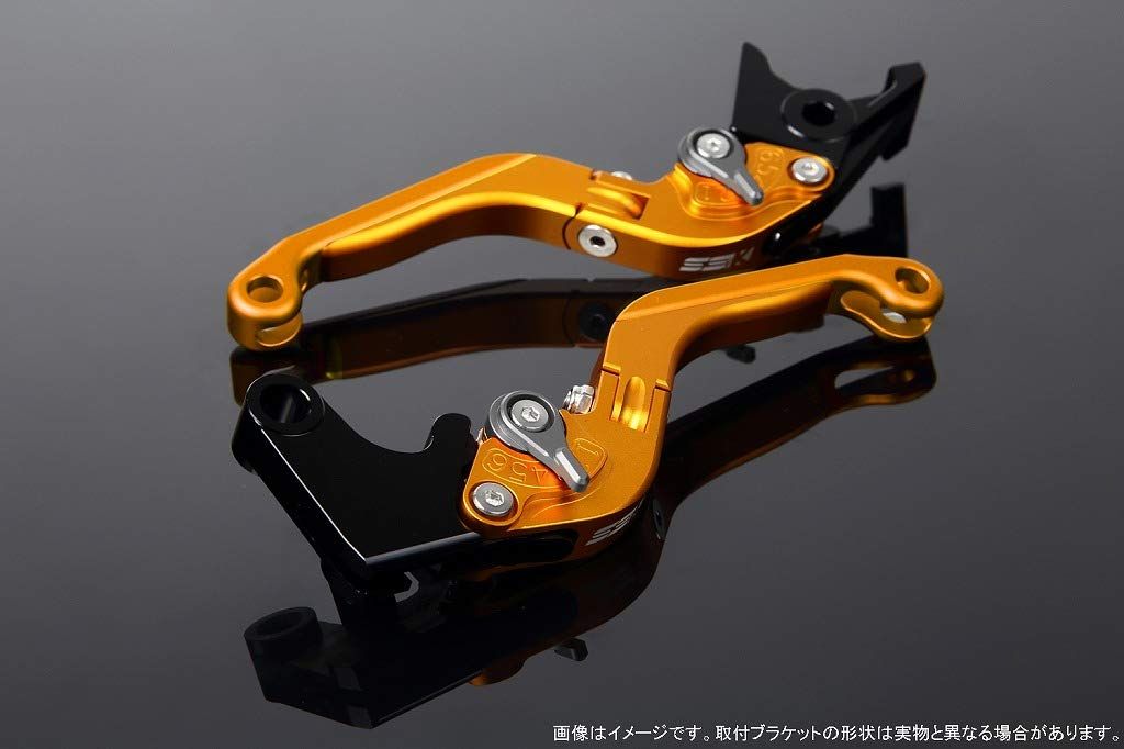 新品 SSK スピードラ アジャストレバーセット 可倒延長式 レバー本体カラー:マットゴールド アジャスターカラー:マットチタン エクステンションカラー:マットゴールド SUZUKI GSX-S125/GSX-R125 2017-2019