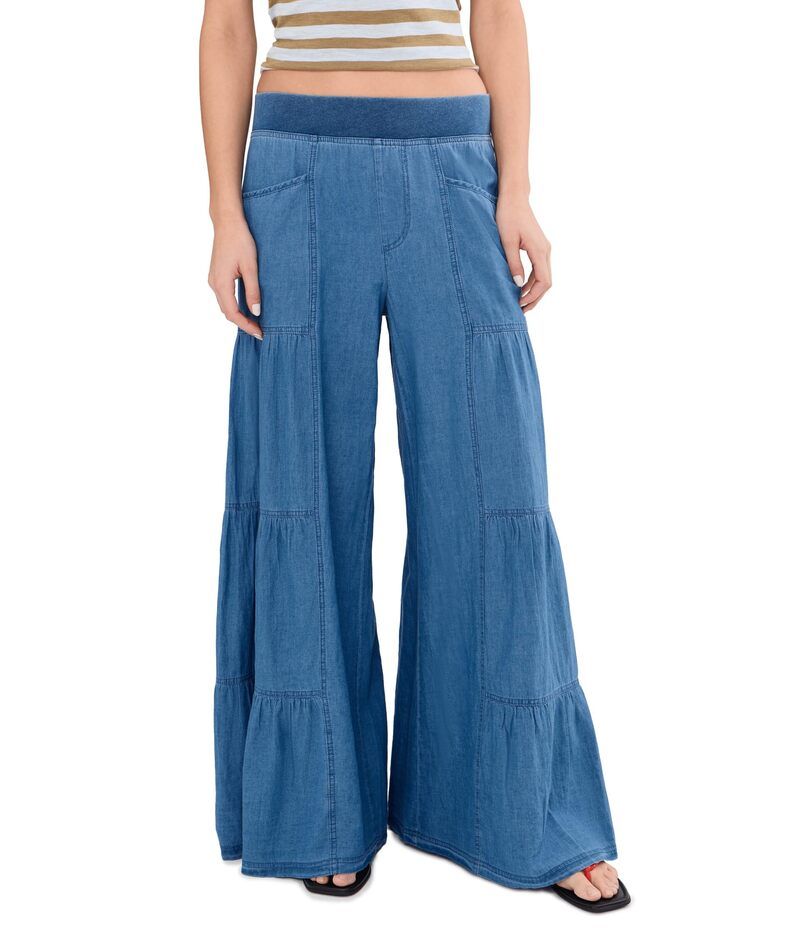 エックスシーブイアイ レディース ボトムス カジュアルパンツ ワイドレッグ XCVI Dugan Wide Leg Etiolate Wash