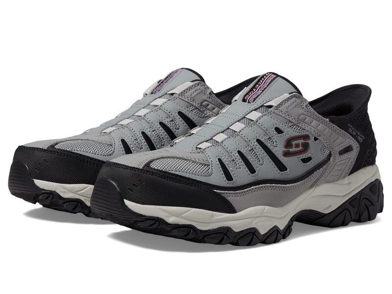 スケッチャーズ メンズ シューズ スニーカー SKECHERS Afterburn M Fit Ridgeburn Hands Free SlipIns GrayBlack ブラック