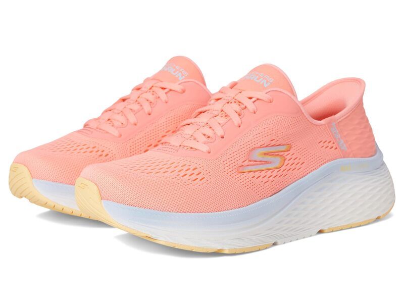 スケッチャーズ レディース シューズ スニーカー レース SKECHERS Max Cushioning Elite 20 Solace Hands Free SlipIns PinkBlue ブルー